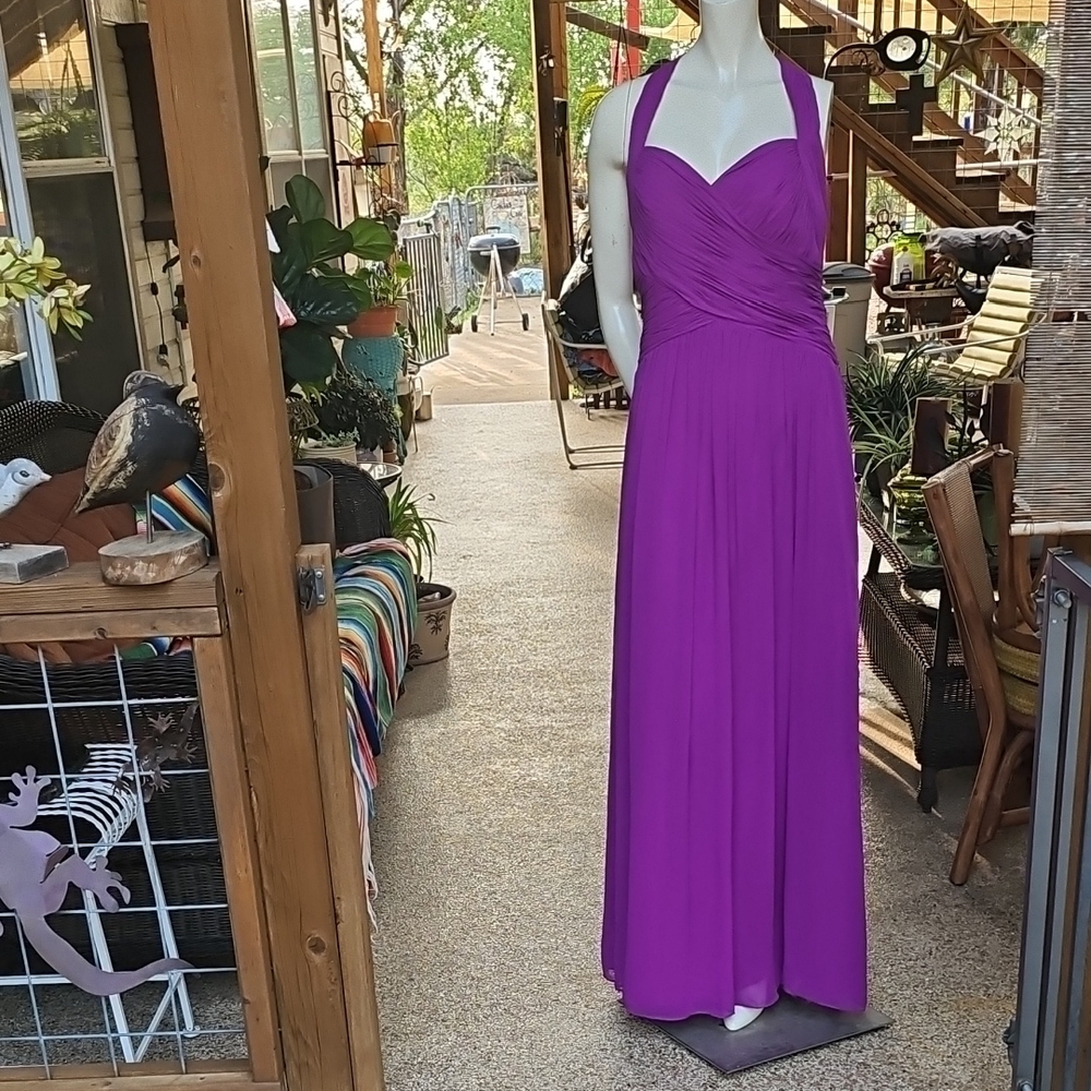 Dessy Collection Purple Maxi Dress